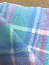 Load image into Gallery viewer, Soft and pretty BABY Blanket in Mints & Blue - Fresh Retro Love NZ Wool Blankets