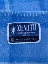 Load image into Gallery viewer, Super Soft & Thick KING SINGLE in Blue Check New Zealand Wool Blanket