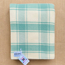 Load image into Gallery viewer, Soft Lily Pad Mint SINGLE Pure New Zealand Wool Blanket.