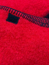 Load image into Gallery viewer, Ultra Thick Firetruck Red American Made KING SINGLE Pure Wool Blanket