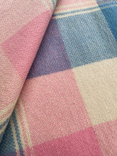 Load image into Gallery viewer, Pretty Pink and Blue Pastel SINGLE Pure Wool Blanket. Napier Woollen Mills
