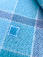 Load image into Gallery viewer, Pretty Mint & Teal SINGLE New Zealand Wool Blanket