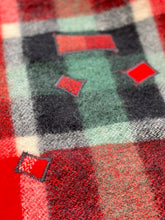 Load image into Gallery viewer, Bold Red & Black Check Onehunga TRAVEL RUG Collectible New Zealand Wool