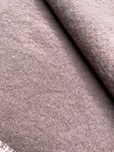 Load image into Gallery viewer, Soft Taupe SINGLE Pure Wool Blanket with Satin Trim