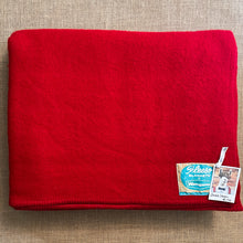Load image into Gallery viewer, Thick Intense Red DOUBLE/QUEEN Wanganui Woollen Mills NZ Wool Blanket