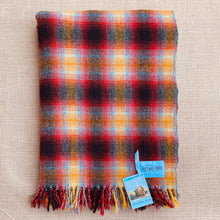Load image into Gallery viewer, Soft and light fire colours TRAVEL RUG New Zealand Wool