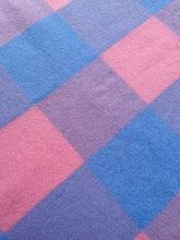 Load image into Gallery viewer, Soft Salmon Pink & Blue Check SINGLE Onehunga Woollen Mills Blanket