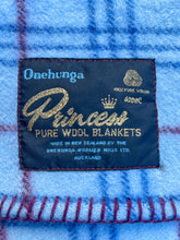 Load image into Gallery viewer, Thick Blue & Burgendy KING SINGLE New Zealand Wool Blanket