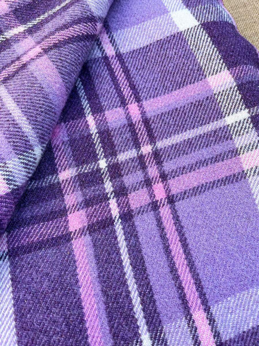 Vintage Check SINGLE New Zealand Wool Blanket Fresh Retro Love