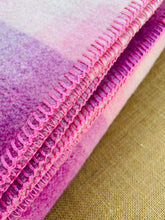 Load image into Gallery viewer, Bright Pink/Purple KING SINGLE Wool Blanket - Extra Thick!