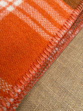 Load image into Gallery viewer, Retro Orange & Olive SINGLE NZ Wool blanket