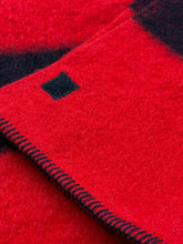Load image into Gallery viewer, Ultra Thick Firetruck Red American Made KING SINGLE Pure Wool Blanket
