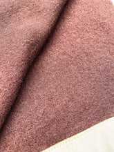 Load image into Gallery viewer, Deep Bark Brown DOUBLE/QUEEN Wool Blanket with Gold Satin Trim