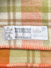 Load image into Gallery viewer, Soft Citrus Check SINGLE New Zealand Wool Blanket