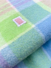 Load image into Gallery viewer, Fresh & Bright Check SINGLE New Zealand Wool Blanket
