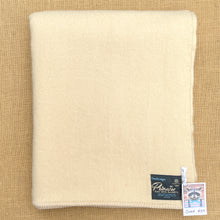Load image into Gallery viewer, Soft Cream Onehunga Woollen Mills SINGLE Pure Wool Blanket