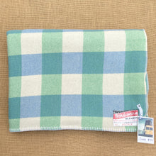 Load image into Gallery viewer, Green & Blue Lightweight SINGLE New Zealand Wool Blanket