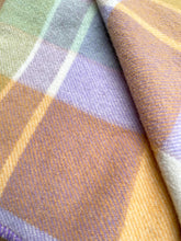 Load image into Gallery viewer, Chunky Check Lights SINGLE New Zealand Wool Blanket.