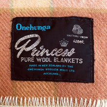 Load image into Gallery viewer, Onehunga New Zealand Wool SINGLE/THROW Blanket in Warm Check Colours - Fresh Retro Love NZ Wool Blankets