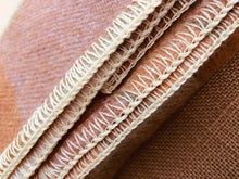 Load image into Gallery viewer, Onehunga New Zealand Wool SINGLE/THROW Blanket in Warm Check Colours - Fresh Retro Love NZ Wool Blankets