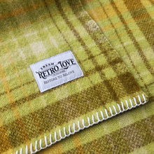 Load image into Gallery viewer, Luscious Lime and Earthy Olive QUEEN New Zealand Wool Blanket
