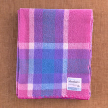 Load image into Gallery viewer, Bright Pink/Purple SINGLE Wool Blanket - Extra Thick!
