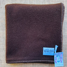 Load image into Gallery viewer, Chocolate Brown THROW/KNEE RUG New Zealand Wool Blanket
