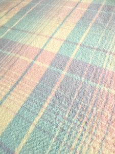 Extra thick and soft pastel SINGLE NZ wool blanket