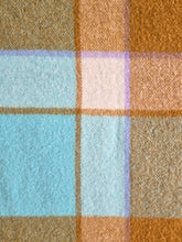 Load image into Gallery viewer, Soft Aqua/Cream/Mustard COT/KNEE New Zealand Wool Blanket

