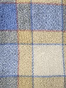 Powder Blue, Butter & Cream Pure New Zealand Wool COT/KNEE Blanket