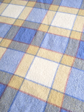 Load image into Gallery viewer, Powder Blue, Butter &amp; Cream Pure New Zealand Wool COT/KNEE Blanket
