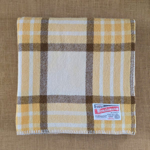 Gold, Cream, & Chocolate QUEEN New Zealand Wool  BEDSCARF