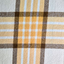 Load image into Gallery viewer, Gold, Cream, &amp; Chocolate QUEEN New Zealand Wool  BEDSCARF
