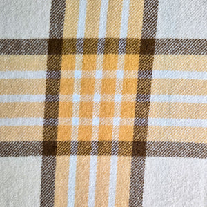 Gold, Cream, & Chocolate QUEEN New Zealand Wool  BEDSCARF