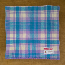 Load image into Gallery viewer, Turquoise, Mauve and Cream KING SINGLE New Zealand Wool Blanket
