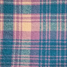 Load image into Gallery viewer, Turquoise, Mauve and Cream KING SINGLE New Zealand Wool Blanket
