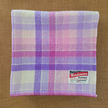 Load image into Gallery viewer, Fuchsia, Violet, Pink &amp; Cream SINGLE New Zealand Wool Blanket
