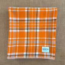 Load image into Gallery viewer, Ultra Bright Retro Orange SINGLE Pure New Zealand Wool Blanket.
