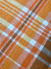 Load image into Gallery viewer, Retro Orange, Gold, Cream KING SINGLE Pure Wool Blanket (1 of 2)
