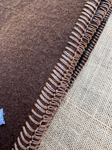 Chocolate Brown THROW/KNEE RUG New Zealand Wool Blanket