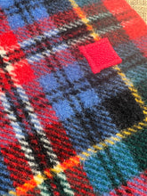 Load image into Gallery viewer, Thick Durable Blue &amp; Red Tartan TRAVEL RUG New Zealand Wool Blanket
