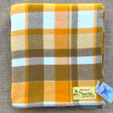 Load image into Gallery viewer, Extra Bright Golds &amp; Brown SINGLE New Zealand Wool Blanket
