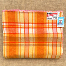 Load image into Gallery viewer, Cheerful Orange and Pink Wondawarm QUEEN Extra Long NZ Wool blanket

