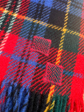 Load image into Gallery viewer, Blue &amp; Red Tartan MONTY TRAVEL RUG New Zealand Wool Blanket
