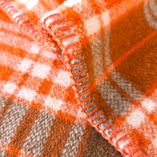 Load image into Gallery viewer, Retro Orange/Browns Chateau QUEEN Pure Wool Blanket - 1 of 2
