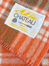 Load image into Gallery viewer, Retro Orange/Browns Chateau QUEEN Pure Wool Blanket - 1 of 2
