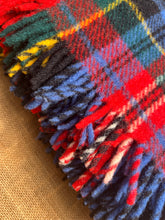 Load image into Gallery viewer, Thick Durable Blue &amp; Red Tartan TRAVEL RUG New Zealand Wool Blanket
