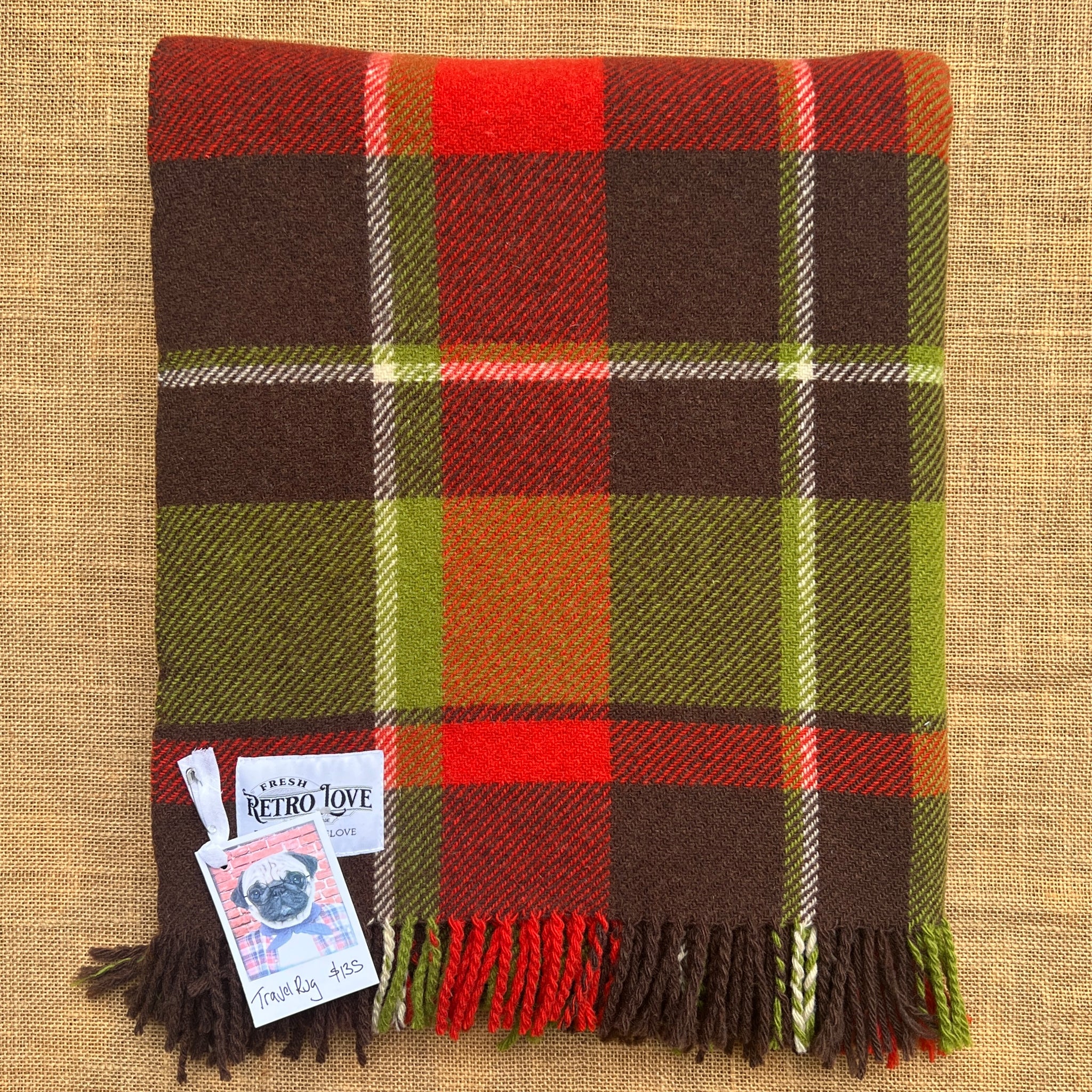 Wool Travel Rug Earthy Colours TRAVEL RUG New Zealand Wool Blanket – Fresh Retro Love