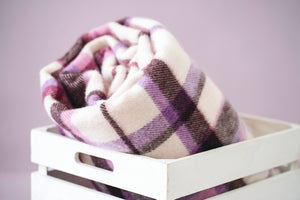 "Boysenberry Ripple" (New Wool) KNEE RUG/COT New Zealand Wool Blanket