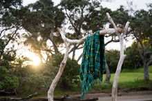 Load image into Gallery viewer, Adventure Awaits (New Wool) EVERGREEN Travel Rug NEW FOR SPRING SUMMER 2025
